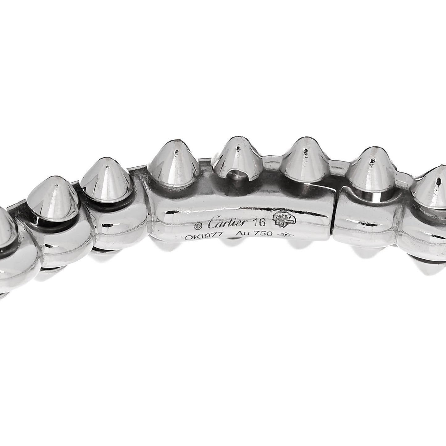18K White Gold Medium Clash De Cartier Bracelet 16