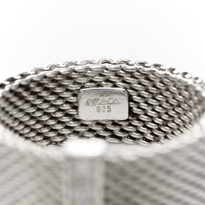 Tiffany Sterling Silver Diamond Somerset Mesh Ring 52 6 4 of 4