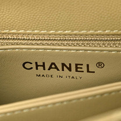 Chanel Caviar Quilted Mini Coco Handle Flap Light Green 6 of 10