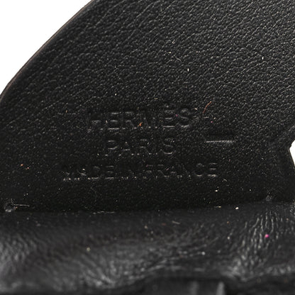 Hermes Milo Lambskin Lizard Touch Grigri Rodeo Pegase Horse Bag Charm PM So Black 3 of 4