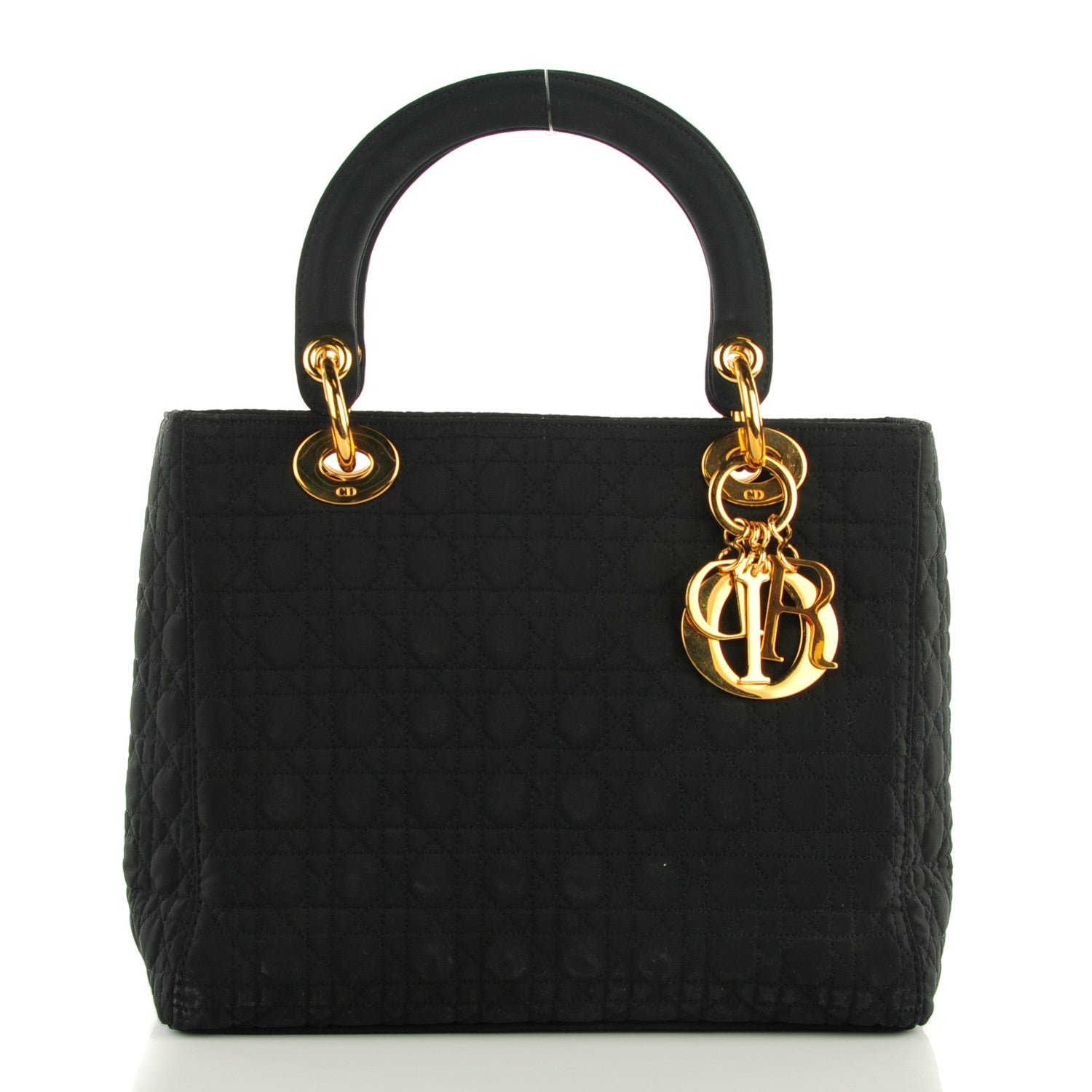 Christian Dior Nylon Cannage Medium Lady Dior Black 1 of 7