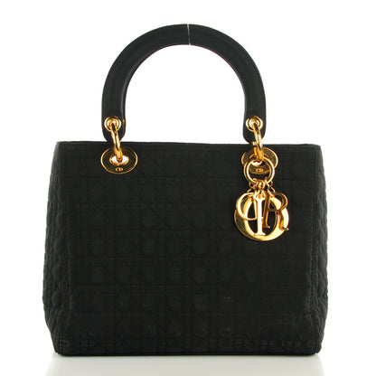 Christian Dior Nylon Cannage Medium Lady Dior Black 1 of 7