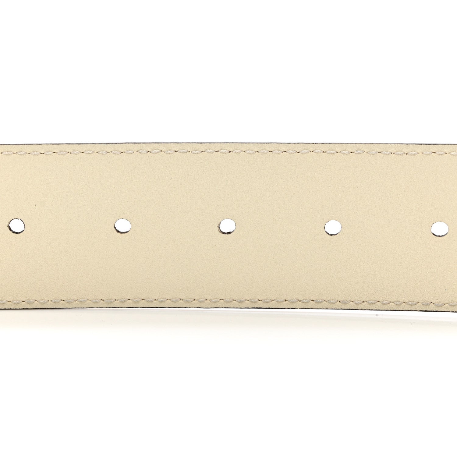 Gucci Azalea Calfskin Enamel Monochrome Double G 40mm Belt 95 38 Mystic White 6 of 6