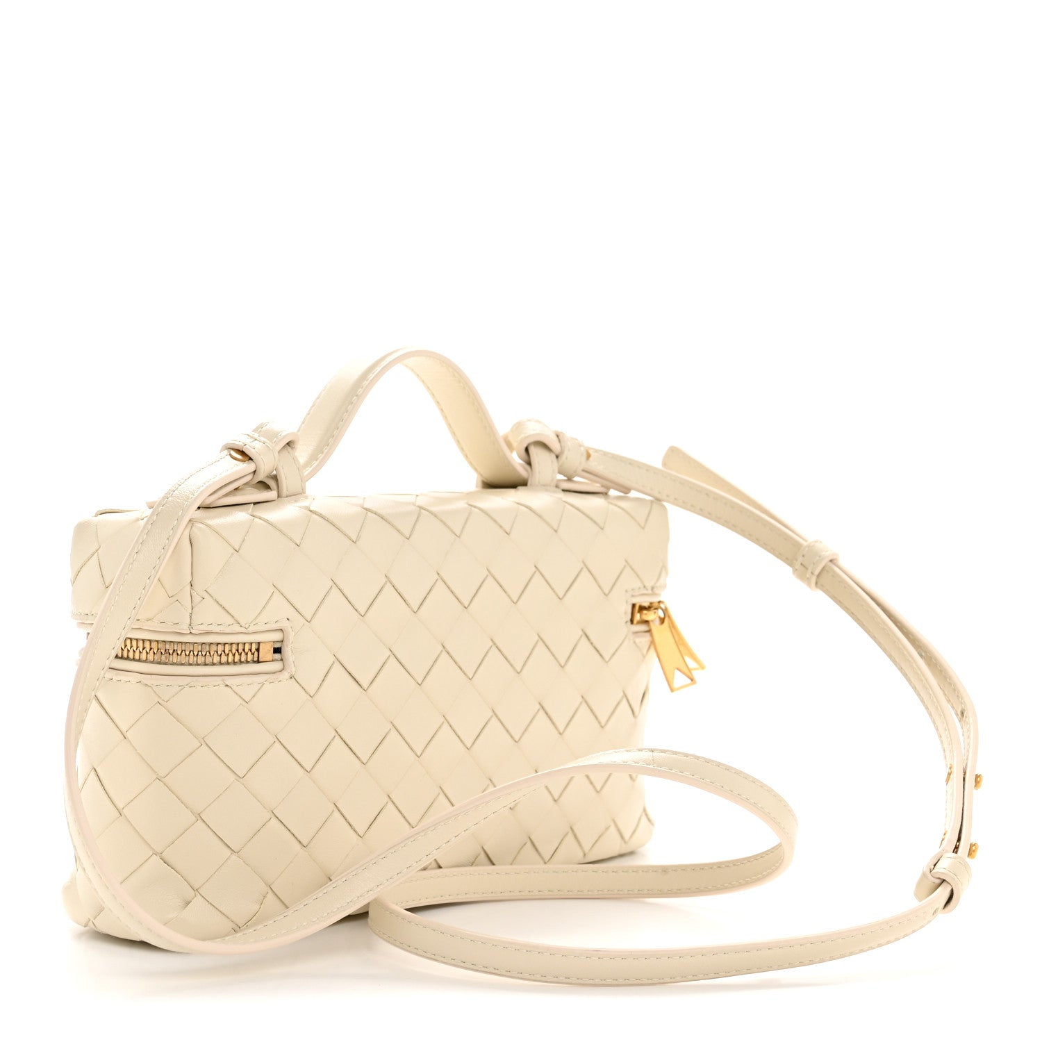 Bottega Veneta Calfskin Intrecciato Bang Bang Vanity Case Sea Salt 3 of 15