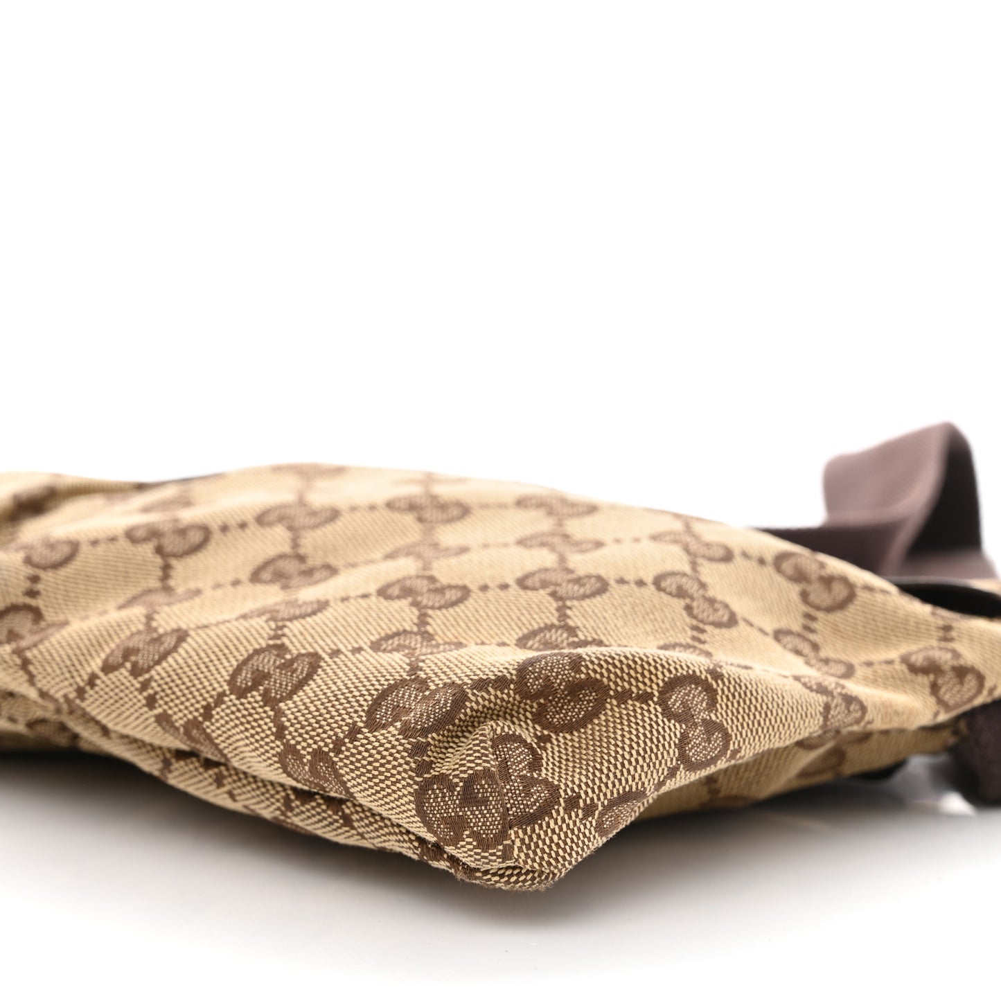GG Monogram Double Pocket Belt Bag Dark Brown