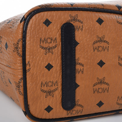 MCM Visetos Medium Project Reversible Shopper Tote Cognac 21 of 22