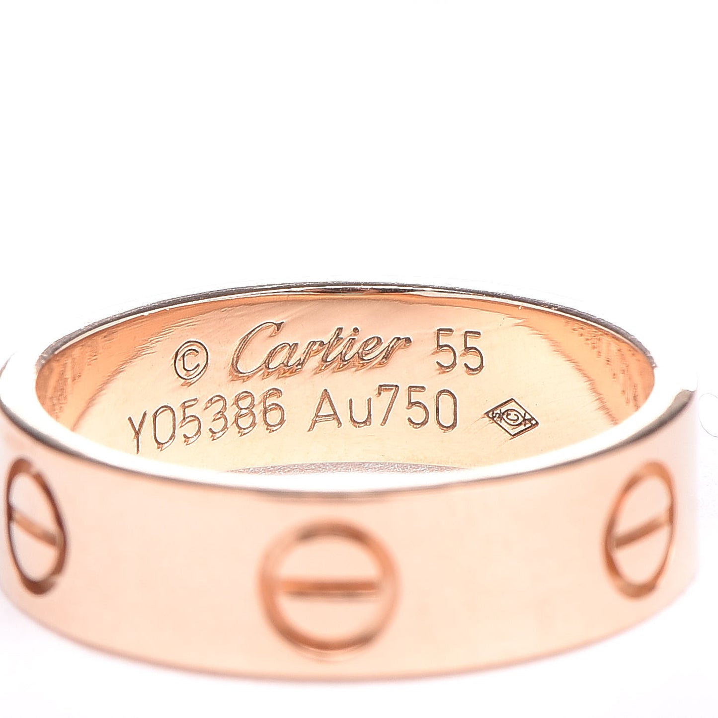 18K Pink Gold 5.5mm LOVE Ring 55 7.25
