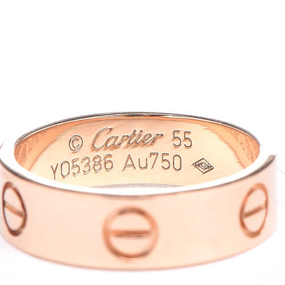 Cartier 18K Pink Gold 5.5mm LOVE Ring 55 7.25 4 of 5
