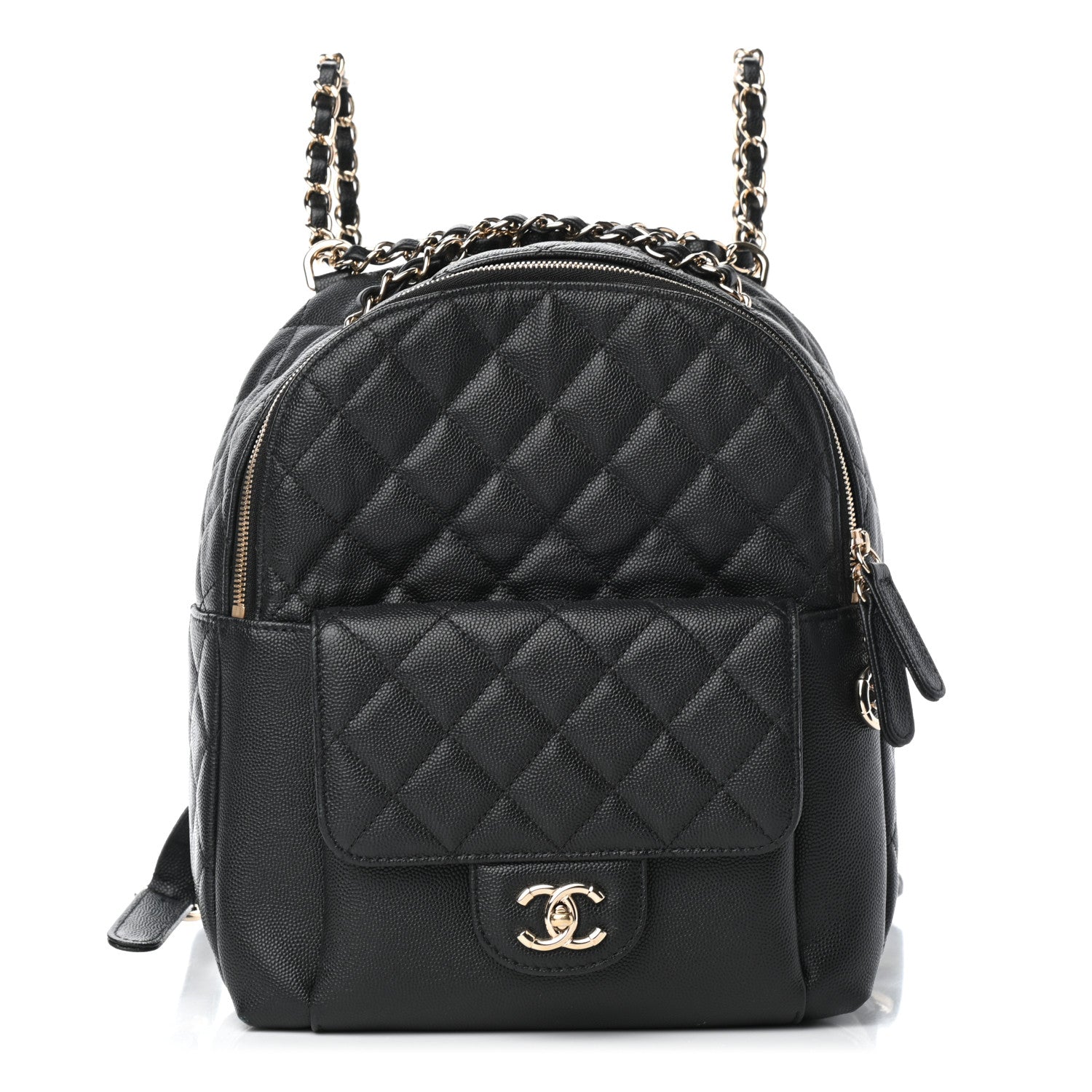 Chanel Caviar Quilted Medium Zip Around Backpack Black 1 of 9