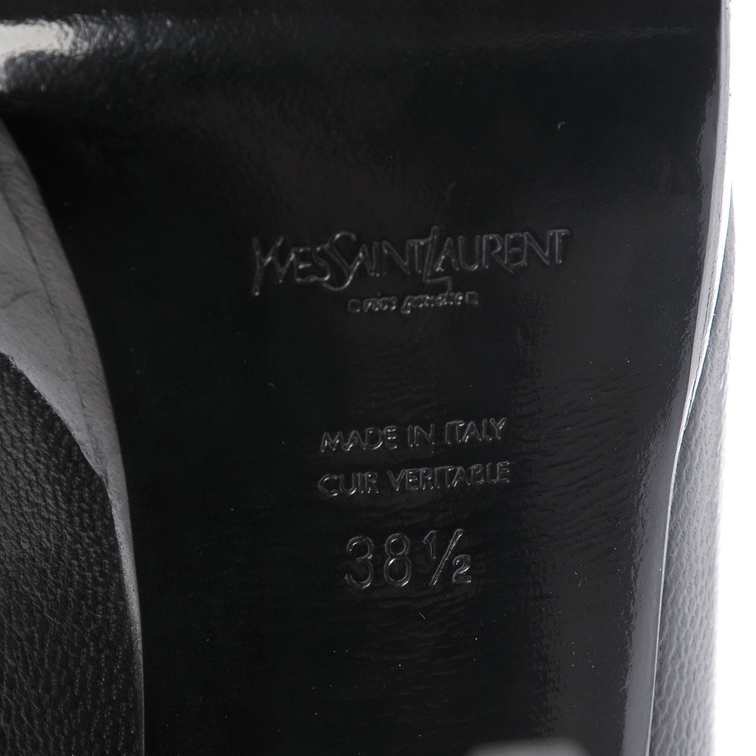 Saint Laurent Calfskin Ankle Boots 38.5 Black 8 of 10