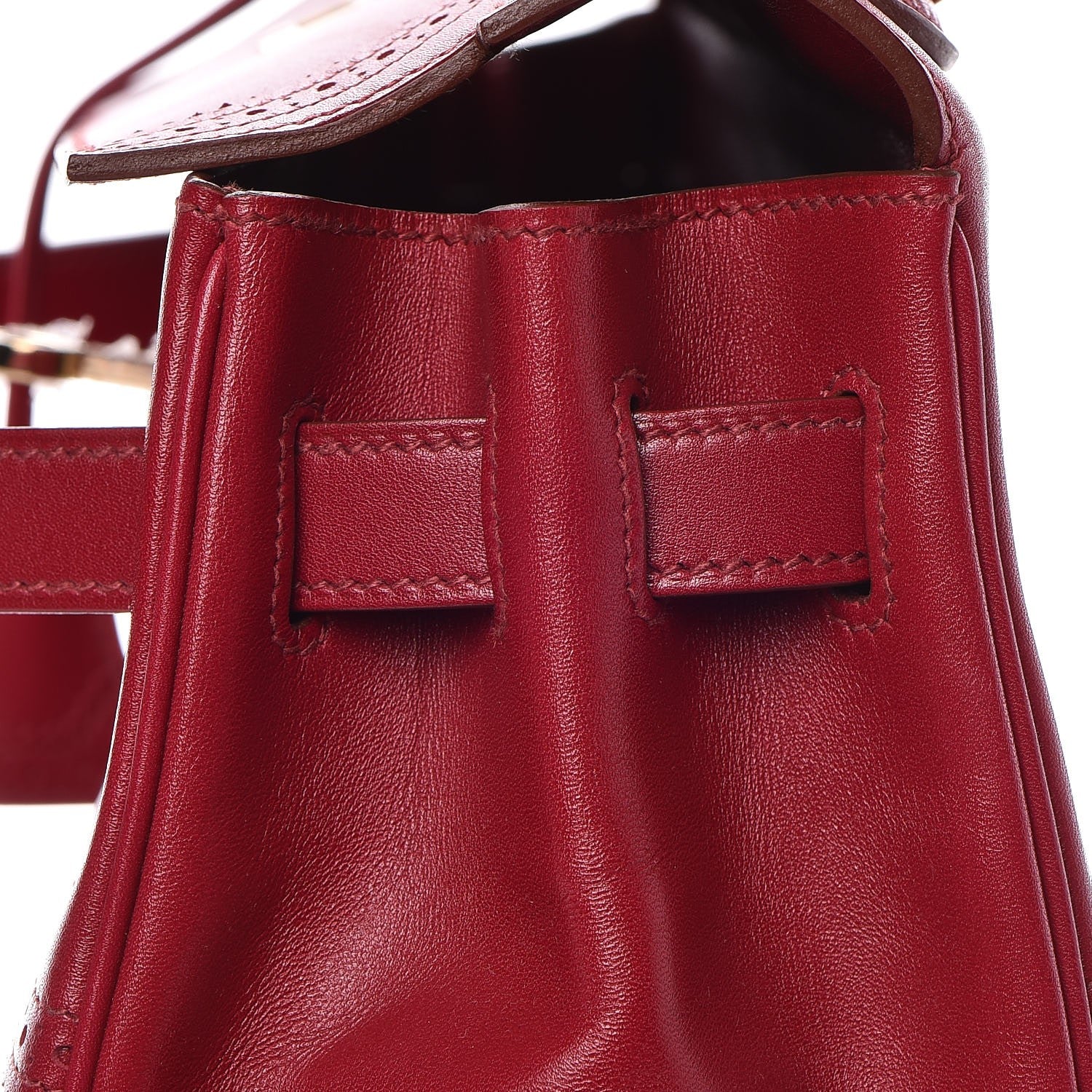 Hermes Tadelakt Ghillies Kelly 32 Rubis 14 of 39