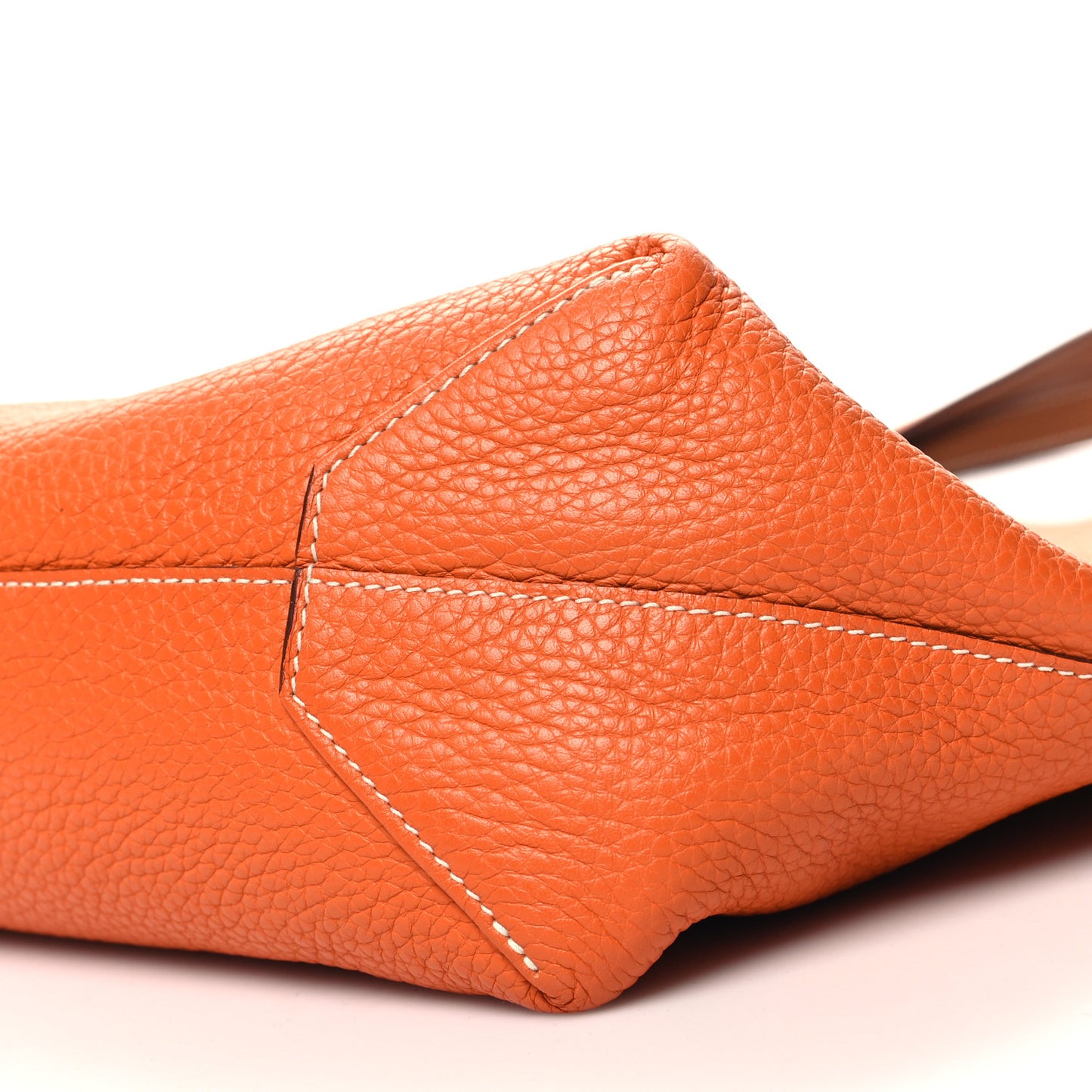 Taurillon Clemence Double Sens 45 Reversible Tote Orange Gold
