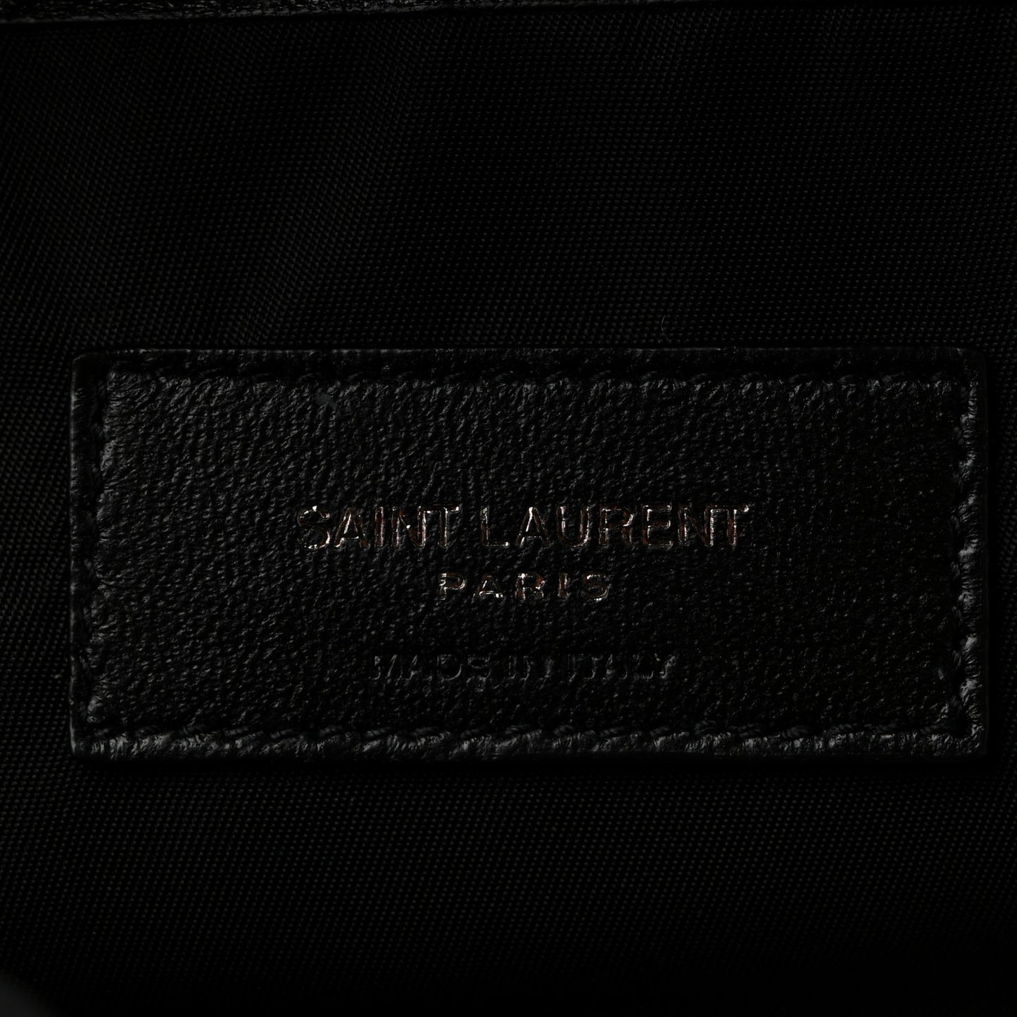Lambskin Logo Debossed Backpack Black