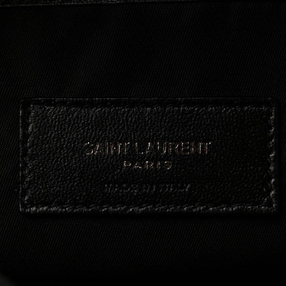 Saint Laurent Lambskin Logo Debossed Backpack Black 6 of 11
