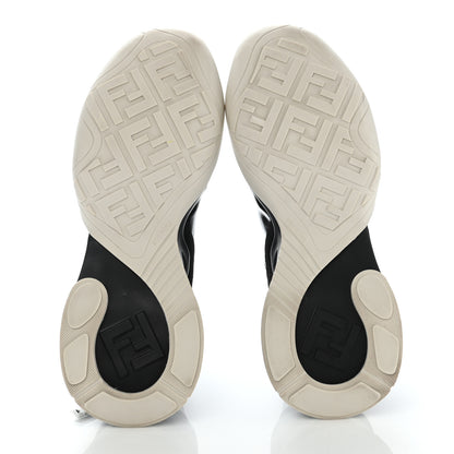 Fendi Vernice High-Tech Womens FFluid Zip Up Sneakers 38.5 Black White 5 of 13