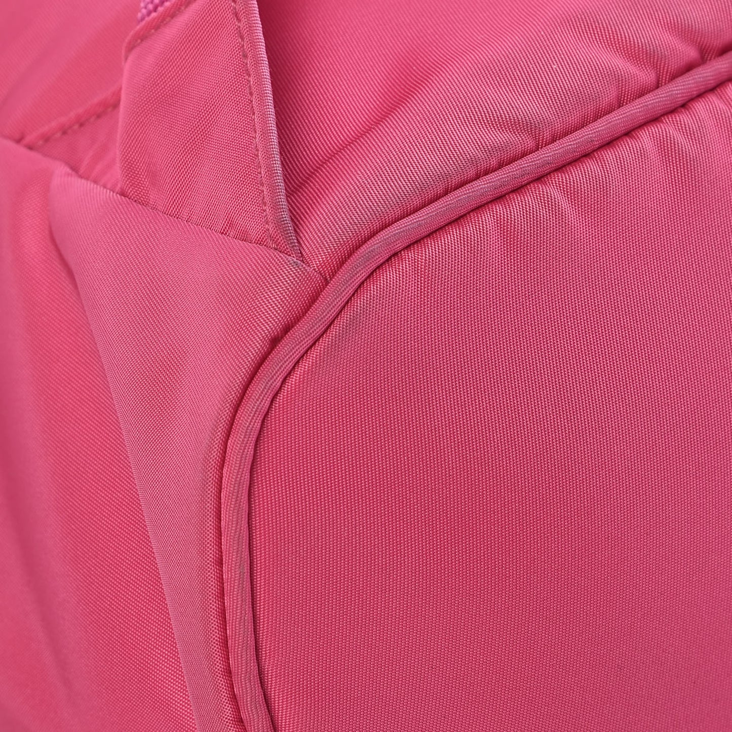Tessuto Nylon Vela Saffiano Mini Single Snap Buckle Backpack Fuxia