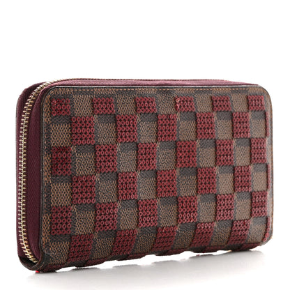 Louis Vuitton Damier Paillettes Zippy Wallet Red 3 of 9
