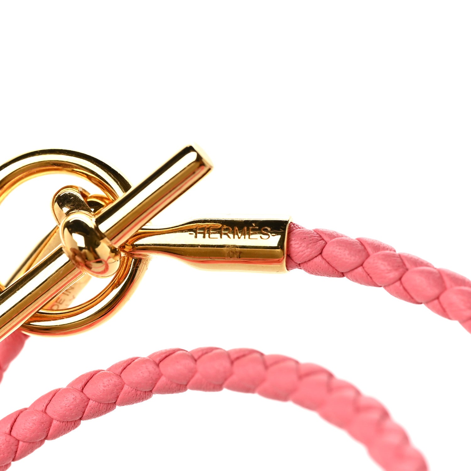Hermes Swift Glenan Double Tour Bracelet T2 Rose Ete 5 of 5