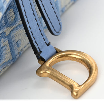Christian Dior Oblique Saddle Belt Bag Cornflower Blue 13 of 15
