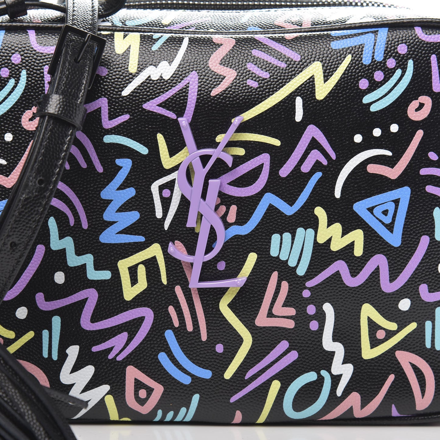 Grain De Poudre Medium Classic Monogram Multicolor Graphic Print Lou Camera Bag Black