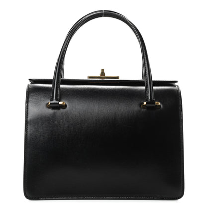 Prada Box Calfskin Bi-Color Shoulder Bag Black Begonia 1 of 9