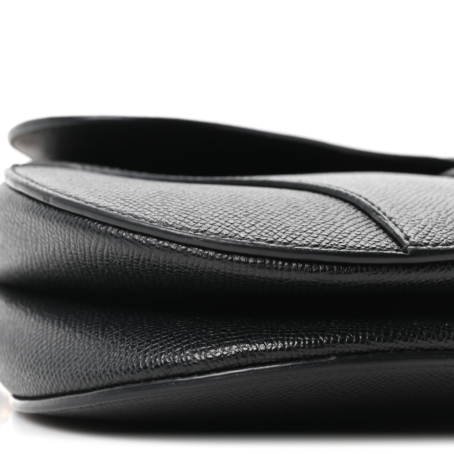 Christian Dior Grained Calfskin Saddle Bag Black 9 of 11