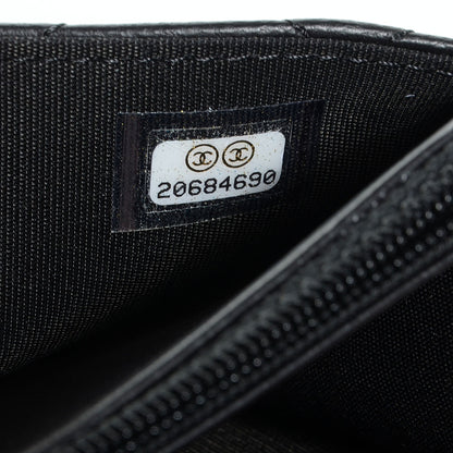 Chanel Lambskin Quilted Boy Wallet On Chain WOC Black 7 of 8