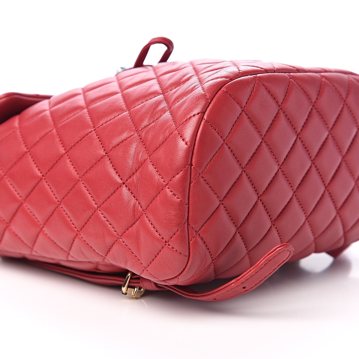 Lambskin Quilted Small Urban Spirit Backpack Red