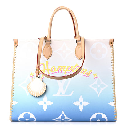 Louis Vuitton Monogram Giant Raffia Hamptons By The Pool Onthego GM Blue 1 of 11