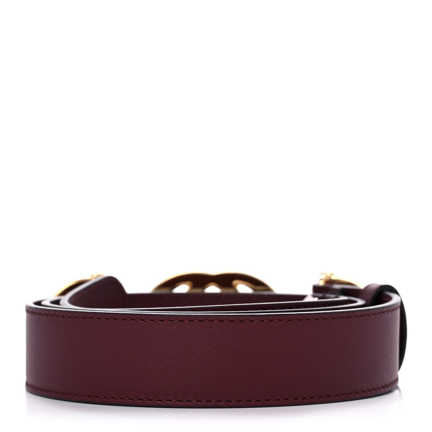 Calfskin Zumi 30mm Belt 85 34 Vintage Bordeaux