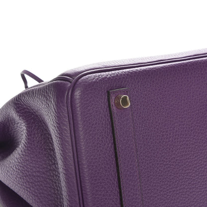 Hermes Taurillon Clemence Birkin 35 Ultraviolet 23 of 24