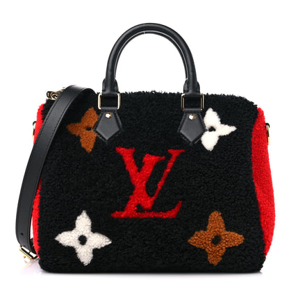 Louis Vuitton Monogram Teddy Speedy Bandouliere 25 Red 1 of 10