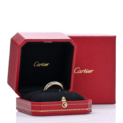 Cartier 18K Pink Yellow White Gold Small Trinity Ring 61 9.5 5 of 5