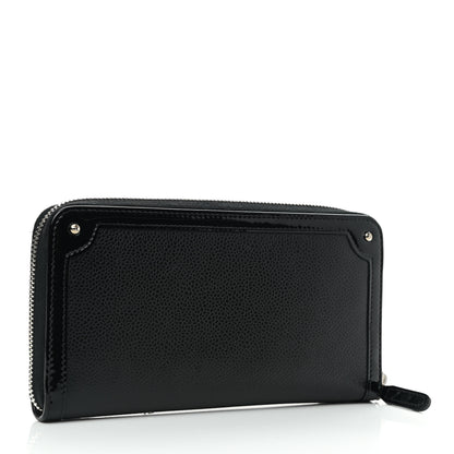 Chanel Caviar Patent Small CC Contour Zip Around Wallet Black 3 of 8