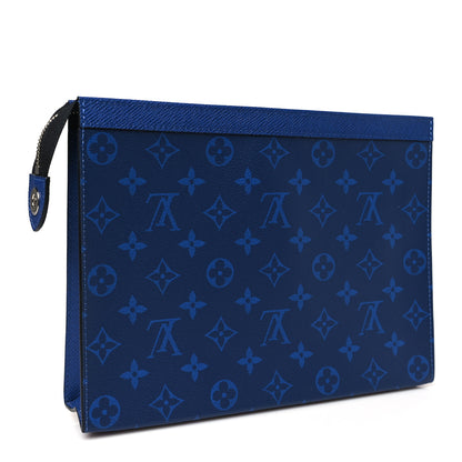 Louis Vuitton Monogram Eclipse Pochette Voyage MM Pacific Blue 3 of 9