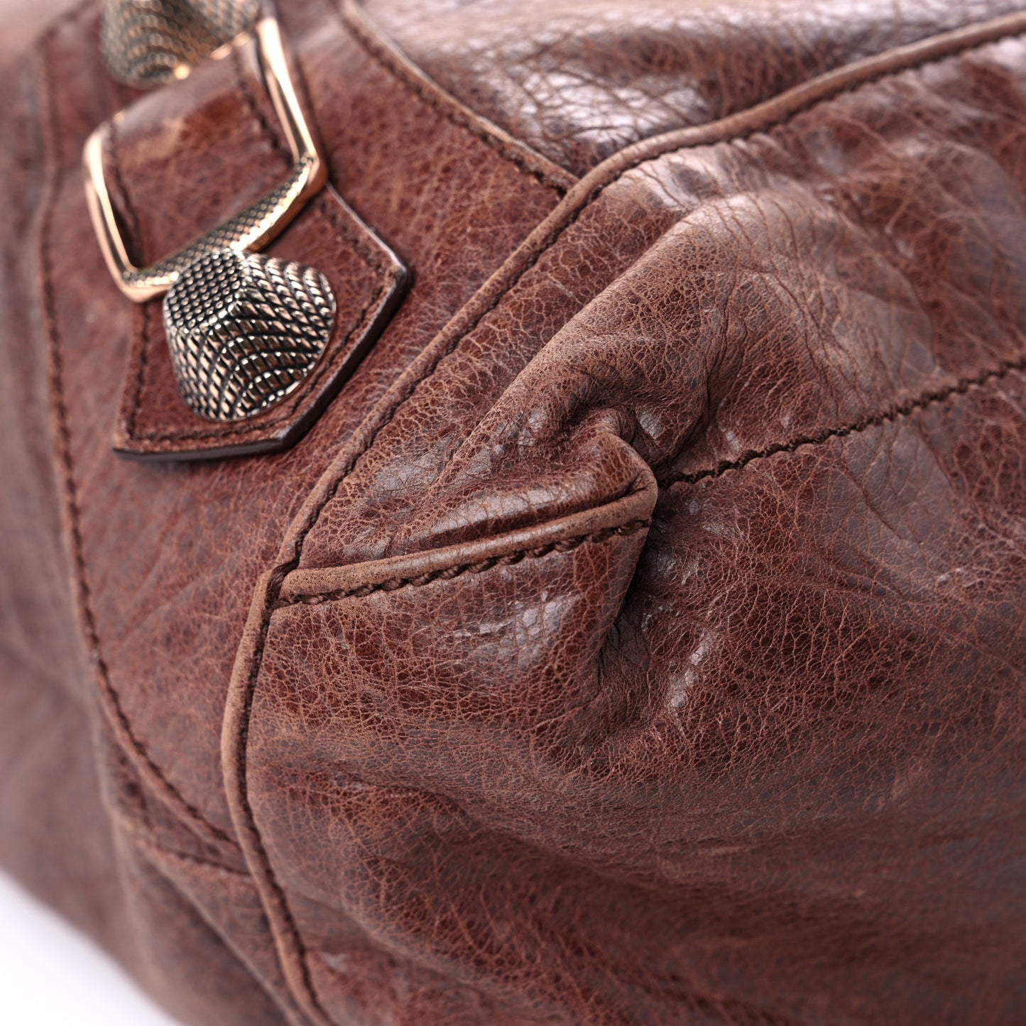 Agneau Giant 21 Rose Gold Hardware Day Hobo Castagna