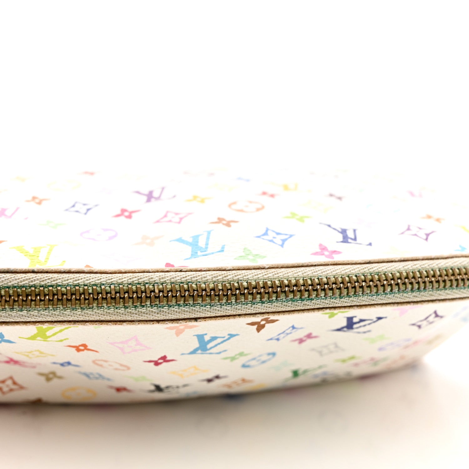 Louis Vuitton Monogram Multicolor Cosmetic Pouch White Litchi 7 of 10