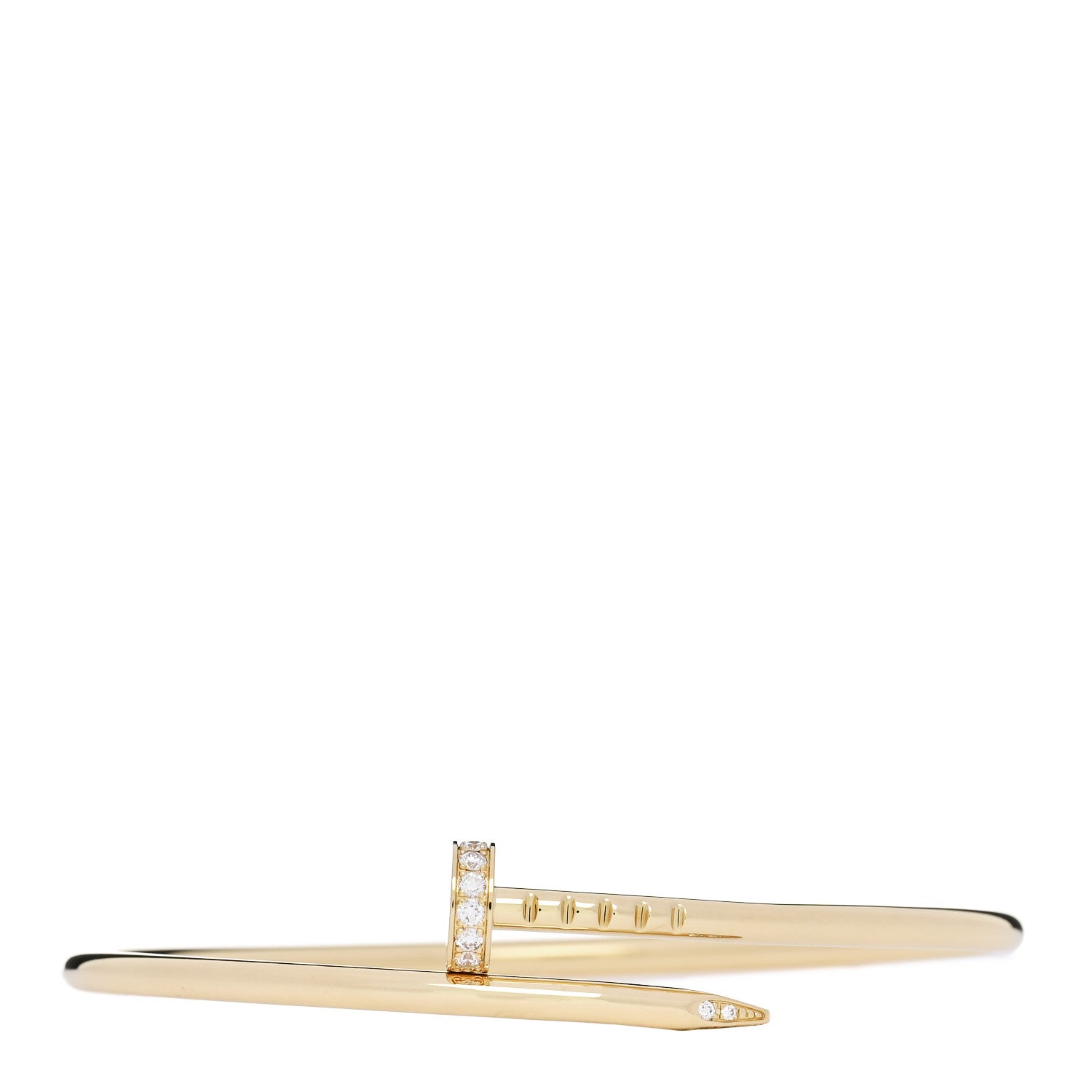 Cartier 18K Yellow Gold Diamond Small Juste Un Clou Bracelet 15 1 of 5