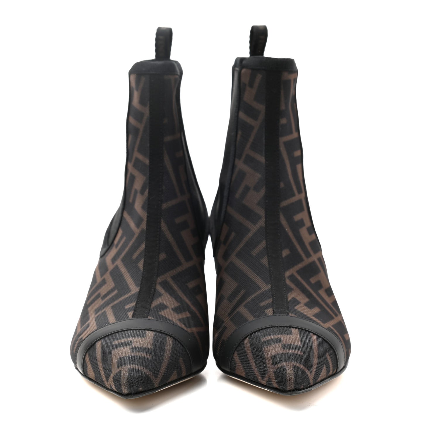 Mesh Tulle FF Colibri 55mm Ankle Booties 38 Tobacco Moro Black