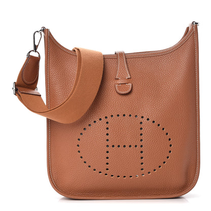 Hermes Taurillon Clemence Evelyne III PM Gold 1 of 10