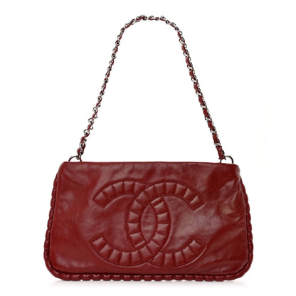 Chanel Calfskin On the Bund Pochette Dark Red 1 of 9