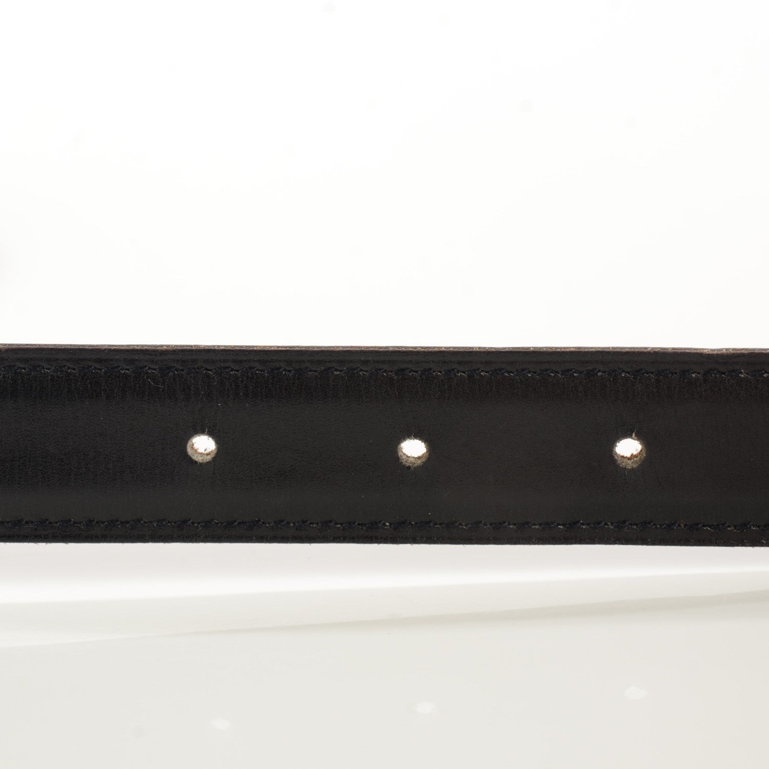 Hermes Box Courchevel 18mm H Belt 76 Noir Cognac 5 of 9
