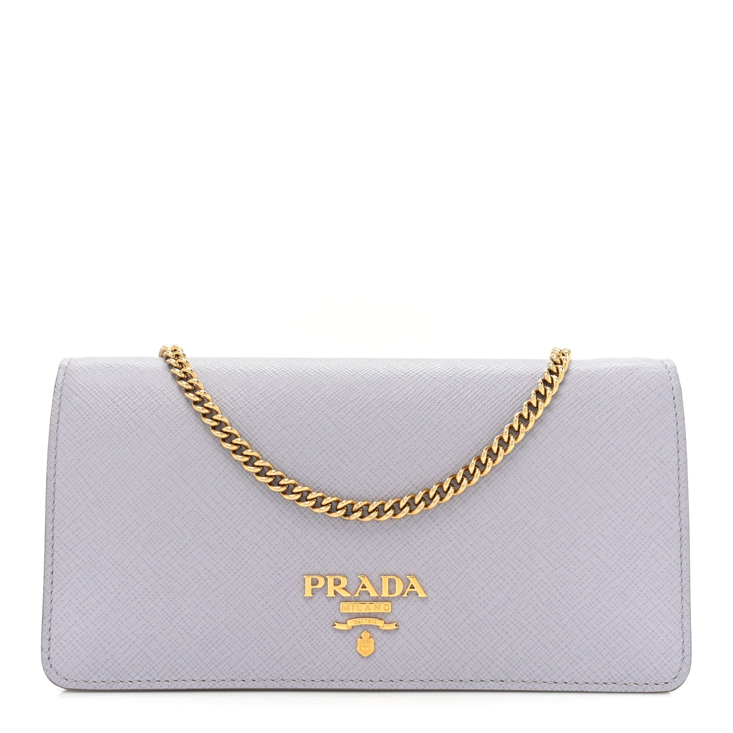 Saffiano Metal Chain Wallet Glicine