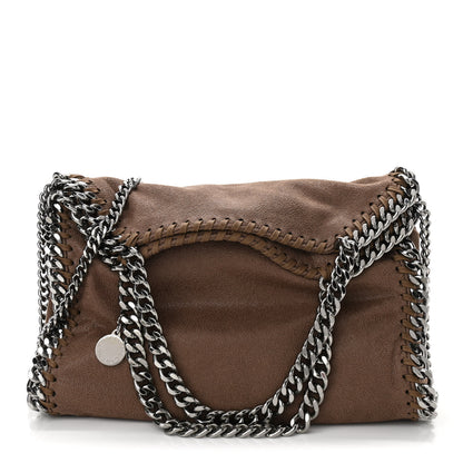 Stella McCartney Metallic Shaggy Deer Mini Falabella Fold Over Tote Brown 1 of 10