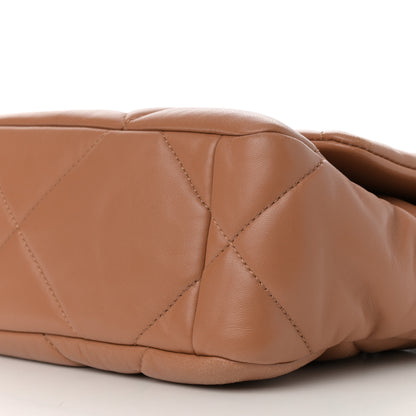 Chanel Lambskin Quilted Medium Chanel 19 Flap Brown 10 of 11