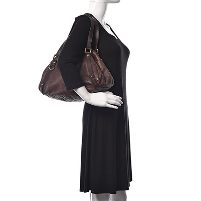 Gucci Guccissima Medium Abbey Shoulder Bag Chocolate 2 of 9