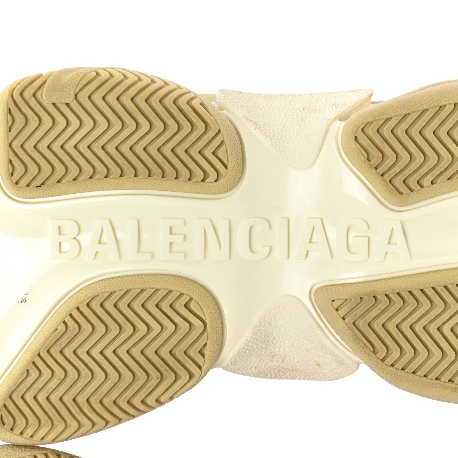 Balenciaga X GUCCI Maxi GG Supreme Monogram Womens Triple S Sneakers 38 Beige Ebony Black Green 7 of 12