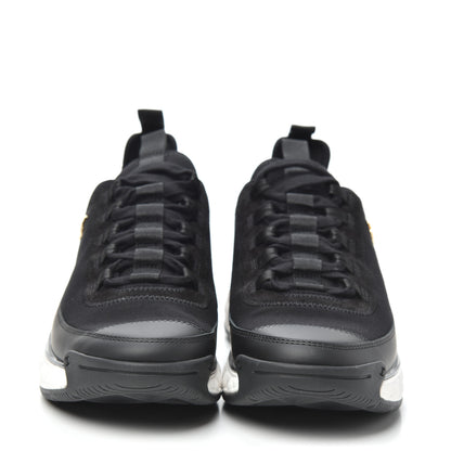 Chanel Fabric Calfskin Suede CC Sneakers 38.5 Black 2 of 7