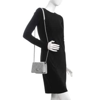 Chanel Metallic Calfskin Mini Propeller Flap Silver 2 of 16