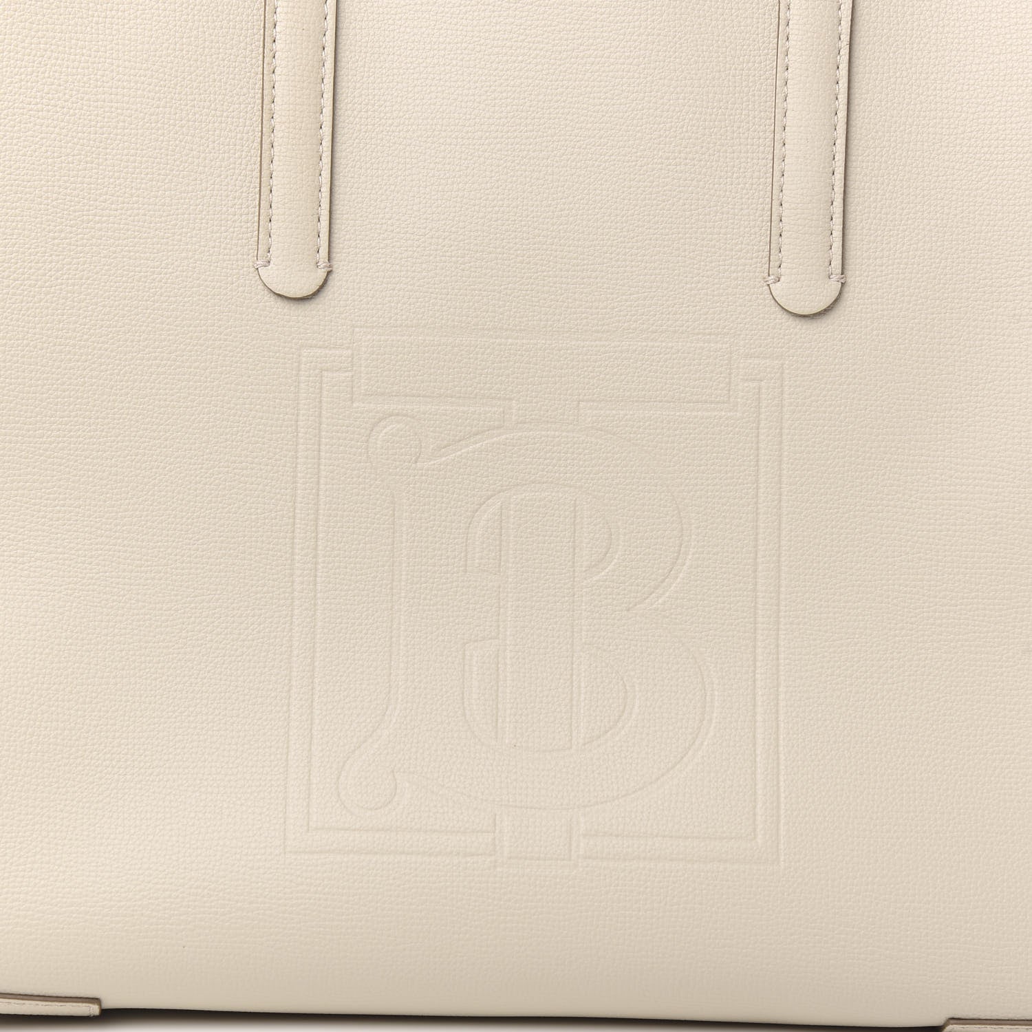 Burberry Calfskin Embossed Monogram Motif Medium Tote Limestone 8 of 8